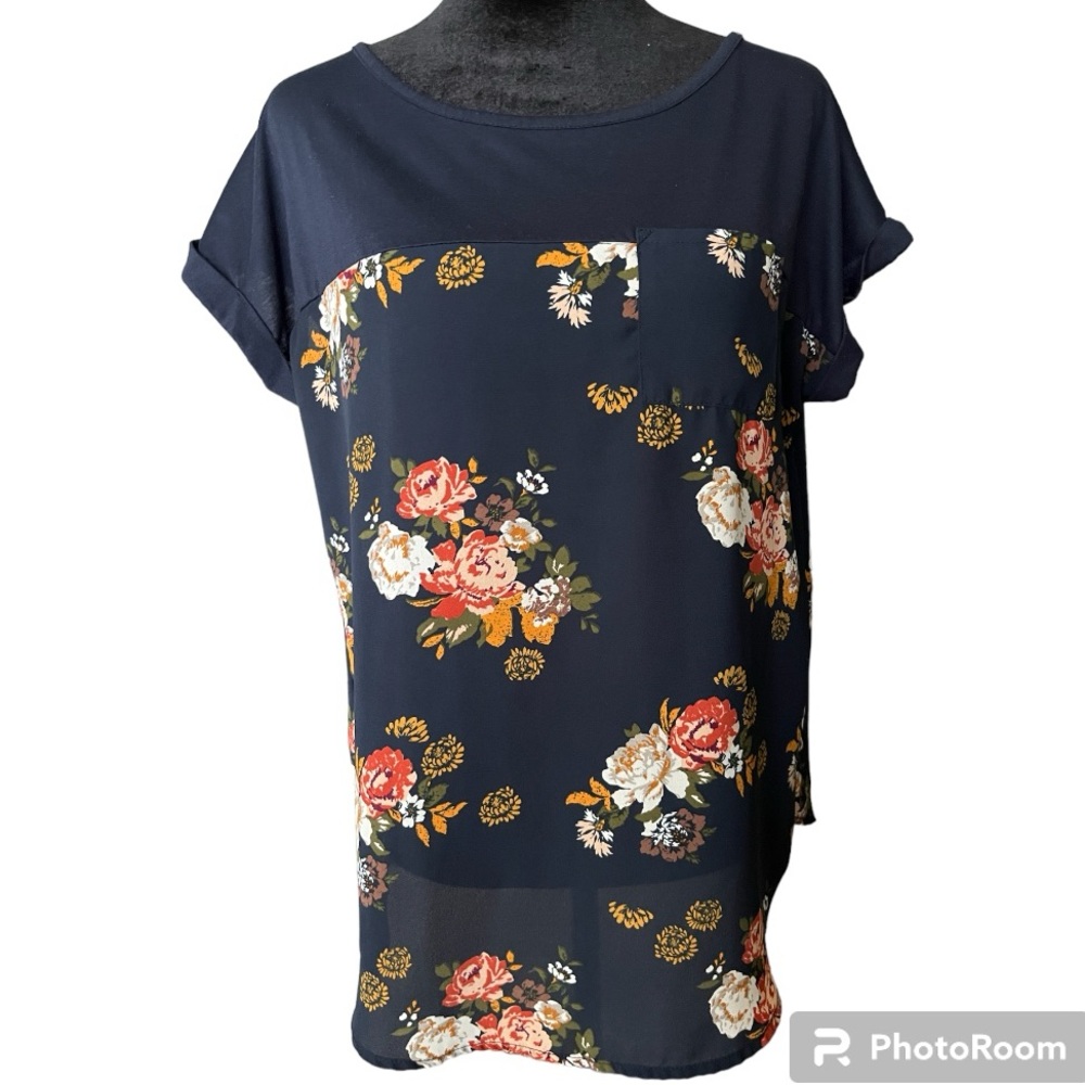 Mason & Belle Floral Short Sleeve Blouse